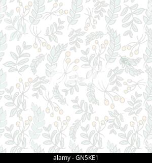 Seamless pattern with leaves in vintage style. Seamless pattern Stock Vector