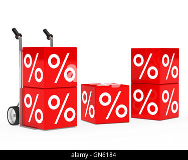 hand truck sale cube Stock Photo