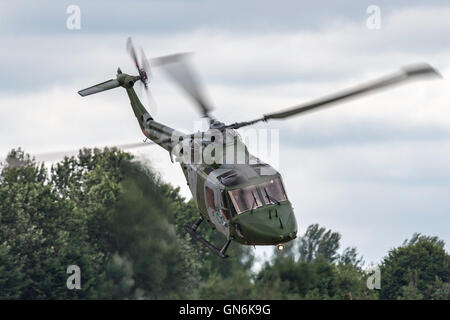 British Army (Royal Army) Air Corps (AAC) Westland Lynx AH7 battlefield reconnaissance helicopter. Stock Photo