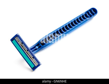 New disposable razor blade, on white background, isolated Stock Photo