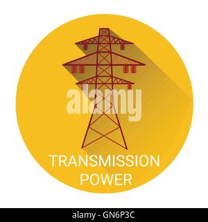 Transmission Power Tower Icon Stock Vector
