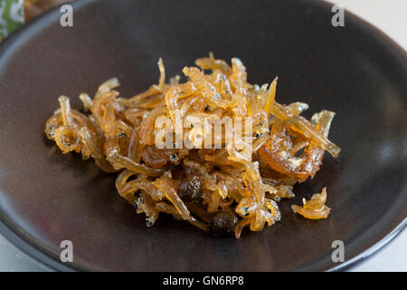Chirimen Jako (Shirasu) on plate Stock Photo - Alamy