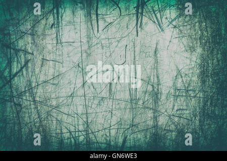 Great background for design works made from old green metal wall with scratches Stock Photo