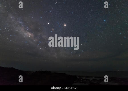 Starry Sky of Kuroshima, Okinawa, Japan Stock Photo