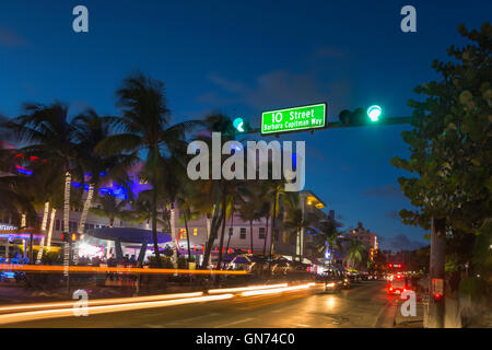 BARS HOTELS OCEAN DRIVE SOUTH BEACH MIAMI BEACH FLORIDA USA Stock Photo