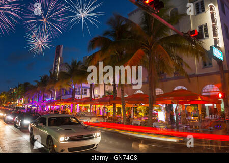 BARS HOTELS OCEAN DRIVE SOUTH BEACH MIAMI BEACH FLORIDA USA Stock Photo