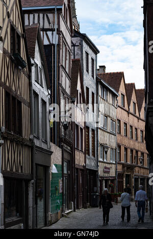 Timber framed buildings in Rouen, France Stock Photo