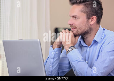 pensive businessman Stock Photo