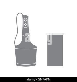 Stylized icon of a colored blender on a white background Stock Vector