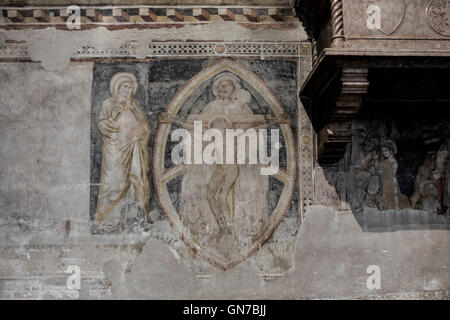 Detail inside the San Vigilio cathedral of Trento Trentino Alto Adige Italy. Stock Photo