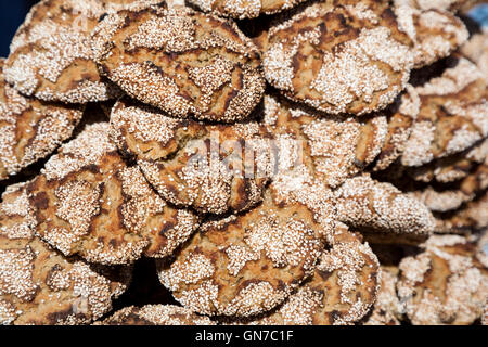 Essaouira, Morocco.  Bread on Sale in the Medina. Stock Photo