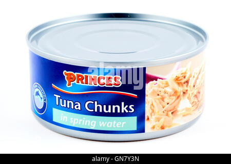 Princes Tuna Chunks In Spring Water Stock Photo