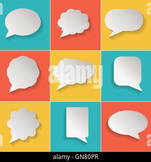 Paper Speech Bubbles Stock Vector