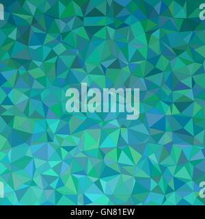 Teal irregular triangle mosaic background Stock Vector