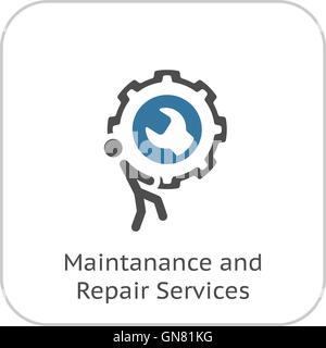 Maintanance and Repair Services Icon. Flat Design Stock Vector Image ...