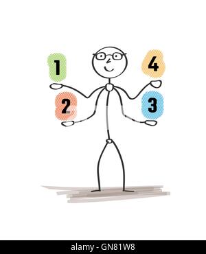 man and choices Stock Vector
