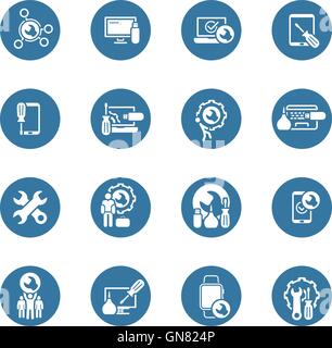 Mobile phone maintenance icons set. Outline set of mobile phone ...