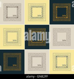 Hand Drawn Doodle Border Frames Stock Vector