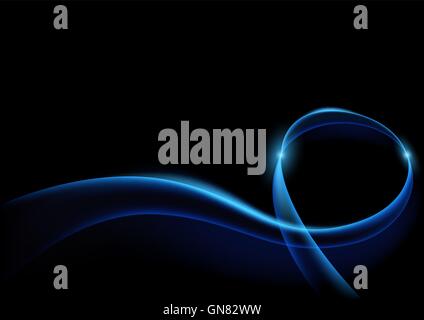 Blue Lightning Curves Stock Vector