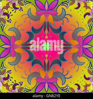 Seamless floral pattern background. Bright Stock Vector