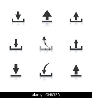 Icons download, vector illustration. Stock Vector