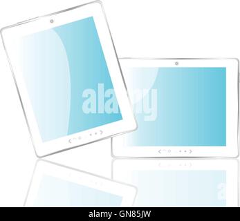 Vector two tablets pc with white frame Stock Vector