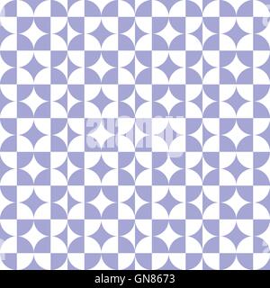 Abstract Circle Square Pattern Blue Stock Vector