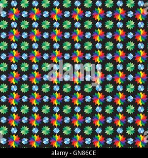 Geomatric Flower Seamless Pattern Stock Vector