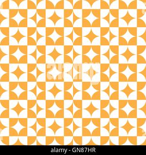 Abstract Circle Square Pattern Orange Stock Vector