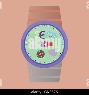 Vector Popular Smart Watch Icons Stock Vector