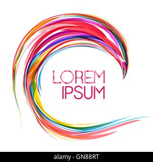 Vector Colorful wave in the cicrle Stock Vector