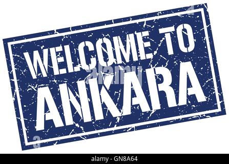 welcome to Ankara stamp Stock Vector