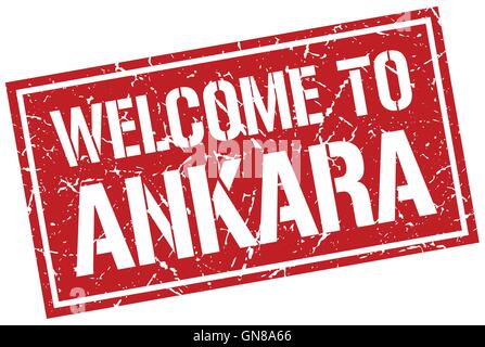 welcome to Ankara stamp Stock Vector