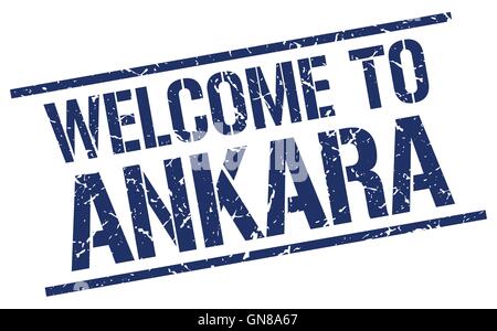 welcome to Ankara stamp Stock Vector