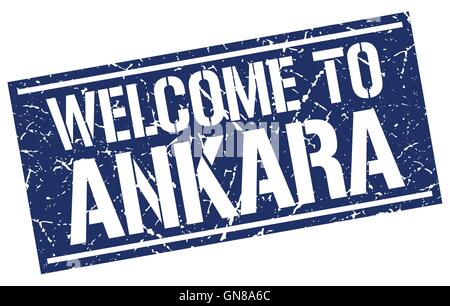 welcome to Ankara stamp Stock Vector