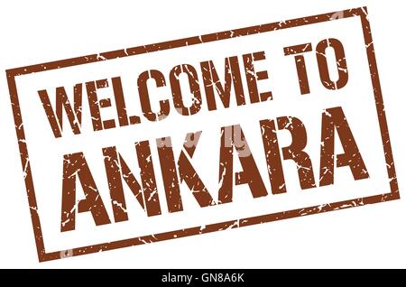 welcome to Ankara stamp Stock Vector