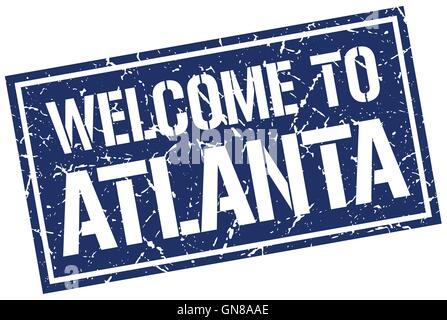 welcome to Atlanta stamp Stock Vector