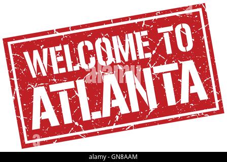 welcome to Atlanta stamp Stock Vector