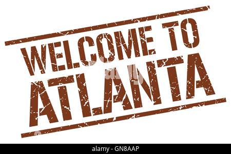 welcome to Atlanta stamp Stock Vector