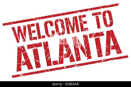 welcome to Atlanta stamp Stock Vector