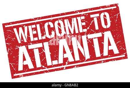 welcome to Atlanta stamp Stock Vector