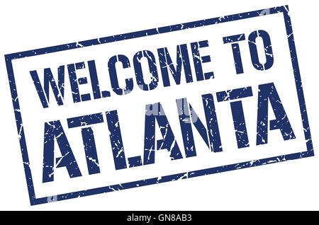 welcome to Atlanta stamp Stock Vector