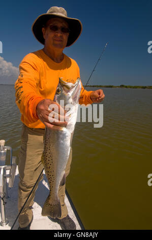 Big 'Gator' trout are often caught in Florida's Mosquito Lagoon and Indian River on the east coast. Stock Photo