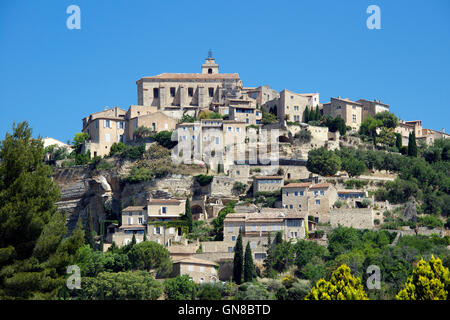 Hilltop village Gordes Luberon Provence France Stock Photo