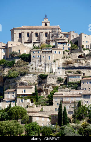 Hilltop village Gordes Luberon Provence France Stock Photo