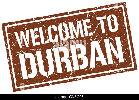 welcome to Durban stamp Stock Vector