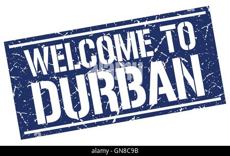 welcome to Durban stamp Stock Vector