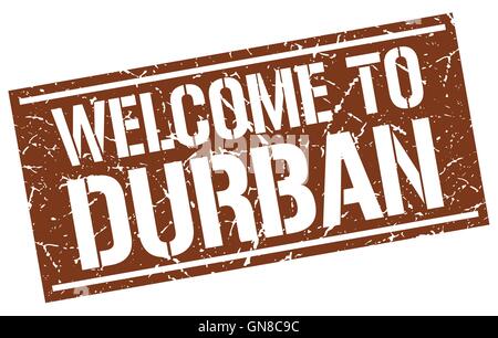 welcome to Durban stamp Stock Vector