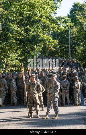 Cadet Formation at Camp Buckner, United States Military Academy, West Point, NY, USA Stock Photo