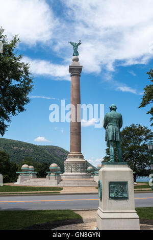 Battle Monument at Trophy Point, USMA, West Point, NY Stock Photo